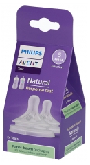 Avent Natural Response 2 Teats Flow 5 6 Months and + Avent Natural Response 2 Teats Flow 5 6 Months and +
