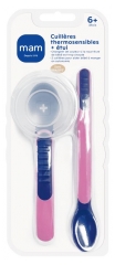 MAM Thermosensitive Spoons + Case 6 Months and + MAM Thermosensitive Spoons + Case 6 Months and +
