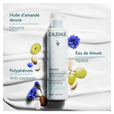 Caudalie Vinoclean Lait d'Amande Démaquillant 200 ml