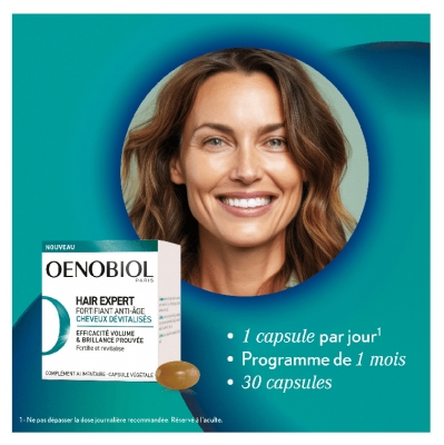 Oenobiol Hair Expert Fortifiant Anti-Âge Cheveux Dévitalisés 30 Capsules