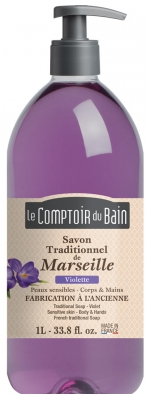 Le Comptoir du Bain Violet Marseille Traditional Soap 1 L Le Comptoir du Bain Violet Marseille Traditional Soap 1 L