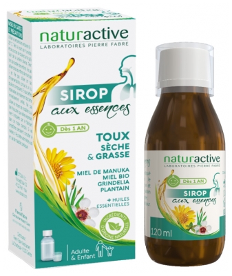 Naturactive Sirop Aux Essences Toux Sèche & Grasse 120 ml Naturactive Sirop Aux Essences Toux Sèche & Grasse 120 ml