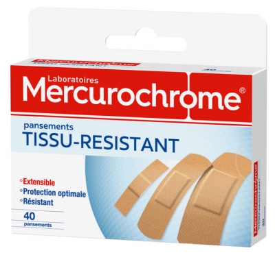 Mercurochrome Resistant Fabric 40 Plasters