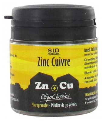 S.I.D Nutrition OligoClassics Zinc Cuivre 30 Gélules