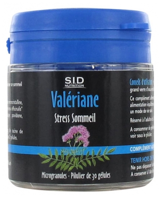 S.I.D Nutrition Stress Sommeil Valériane 30 Gélules
