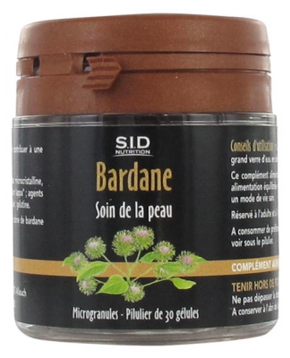 S.I.D Nutrition Soin de la Peau Bardane 30 Gélules