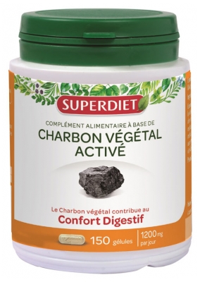 Super Diet Charbon Végétal Activé 150 Gélules Super Diet Charbon Végétal Activé 150 Gélules