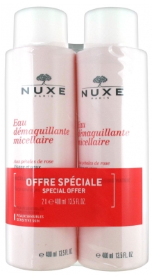 Nuxe Micellar Cleansing Water with Rose Petals 2 x 400ml