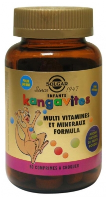 Solgar Kangavites Arômes Fruits Rouges 60 Comprimés à Croquer Solgar Kangavites Arômes Fruits Rouges 60 Comprimés à Croquer