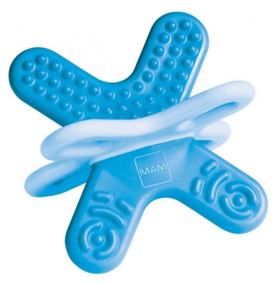 MAM Mini Anneau de Dentition Phase 2 4 Mois et + - Couleur : Bleu MAM Mini Anneau de Dentition Phase 2 4 Mois et + - Couleur : Bleu
