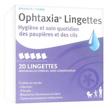Bausch + Lomb Ophtaxia 20 Wipes