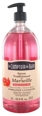 Le Comptoir du Bain Pink Grapefruit Marseille Traditional Soap 1L Le Comptoir du Bain Pink Grapefruit Marseille Traditional Soap 1L