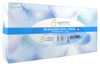 Orgakiddy Hygiène Family Mouchoirs Doux Blancs 80 Mouchoirs Orgakiddy Hygiène Family Mouchoirs Doux Blancs 80 Mouchoirs