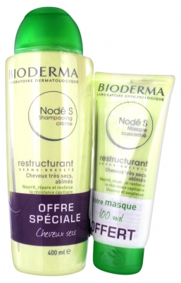 Bioderma Nodé S Shampoing-Crème Restructurant 400 ml + Masque Concentré 100 ml Offert