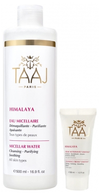 Taaj Himalaya Micellar Water 500ml + Free Cleansing Cream 30ml