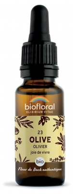 Biofloral Organic Bach Flowers Remedies Vitality Joie de Vivre Olive Tree n°23 20 ml Biofloral Organic Bach Flowers Remedies Vitality Joie de Vivre Olive Tree n°23 20 ml