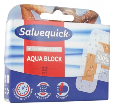 Salvequick Aqua Block 12 Pansements