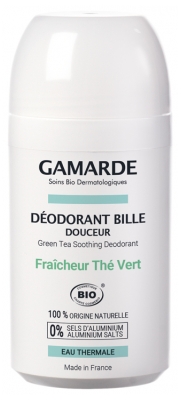 Gamarde Organic Green Tea Soothing Deodorant 50ml - Fragrance: Green Tea Freshness