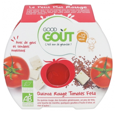 Good Goût Le Petit Plat Quinoa Rouge Tomates Feta dès 12 Mois Bio 220 g Good Goût Le Petit Plat Quinoa Rouge Tomates Feta dès 12 Mois Bio 220 g
