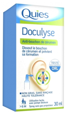 Quies Doculyse Anti-bouchon de Cérumen 30 ml Quies Doculyse Anti-bouchon de Cérumen 30 ml