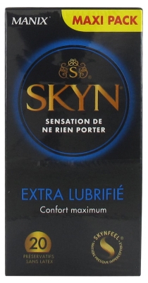Manix Skyn Extra Lubrifié 20 Préservatifs Manix Skyn Extra Lubrifié 20 Préservatifs