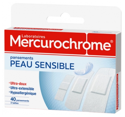 Mercurochrome Sensitive Skin 40 Plasters
