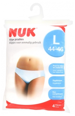 NUK Slips Jetables 4 Pièces - Taille : L (44-46) NUK Slips Jetables 4 Pièces - Taille : L (44-46)