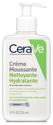 CeraVe Crème Moussante Nettoyante Hydratante Visage 236 ml CeraVe Crème Moussante Nettoyante Hydratante Visage 236 ml