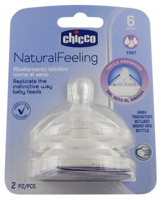 Chicco Natural Feeling 2 Fast Flow Teats 6 Months and +