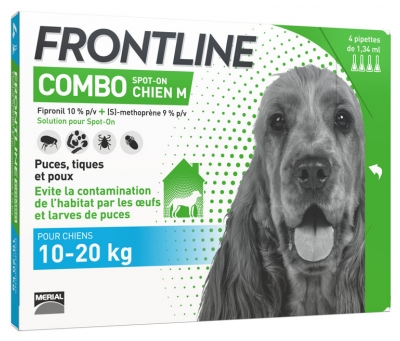 Frontline Combo Chien M (10-20 kg) 4 Pipettes