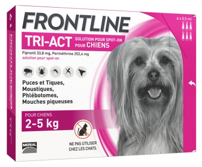 Frontline TRI-ACT Chiens 2-5 kg 6 Pipettes