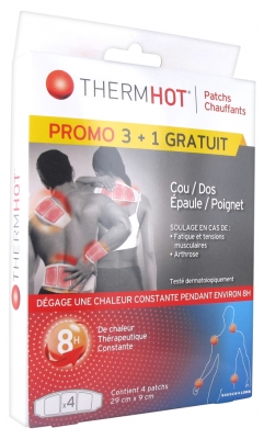 TheraPearl ThermHot 3 Patchs Chauffants Cou/Dos/Epaule/Poignet + 1 Gratuit