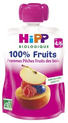 HiPP 100% Fruits Apples Peaches Forest Fruit Gourd from 4/6 Months Organic 90g HiPP 100% Fruits Apples Peaches Forest Fruit Gourd from 4/6 Months Organic 90g