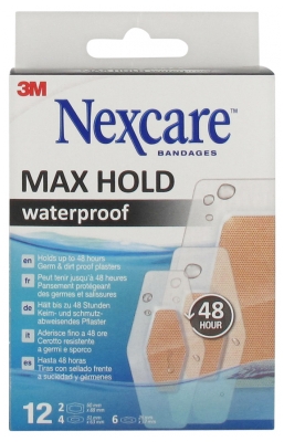 3M Nexcare Max Hold Waterproof 12 Dressings