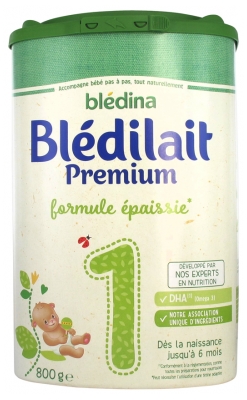 Blédina Blédilait Premium 1er Âge Formule Epaissie dès la Naissance et Jusqu'à 6 Mois 800 g Blédina Blédilait Premium 1er Âge Formule Epaissie dès la Naissance et Jusqu'à 6 Mois 800 g