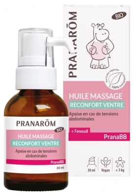 Pranarôm PranaBB Huile Massage Réconfort Ventre Bio 30 ml