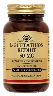 Solgar L-Glutathion Réduit 50 mg 30 Gélules Végétales Solgar L-Glutathion Réduit 50 mg 30 Gélules Végétales