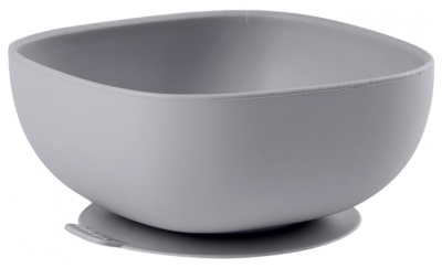 Béaba Silicone Bowl With Suction Cup 4 Months and + - Colour: Grey