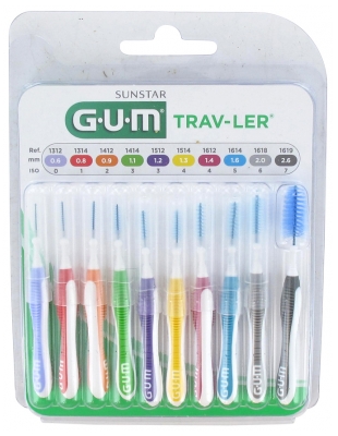 GUM Trav-Ler 10 Interdental Brushes