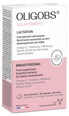 Laboratoire CCD Oligobs Allaitement 30 Comprimés + 30 Capsules Laboratoire CCD Oligobs Allaitement 30 Comprimés + 30 Capsules