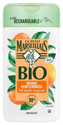Le Petit Marseillais Gel Douche Énergisant Orange Pamplemousse Bio 250 ml