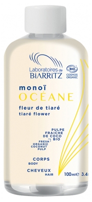 Laboratoires de Biarritz Monoï Océane Organische Tiaré-Blume 100 ml Laboratoires de Biarritz Monoï Océane Organische Tiaré-Blume 100 ml