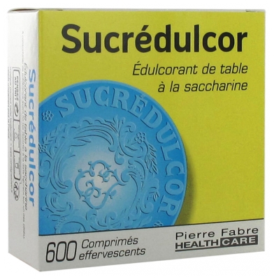 Pierre Fabre Health Care Sucrédulcor Table-Top Saccharin Sweetener 600 Effervescent Tablets