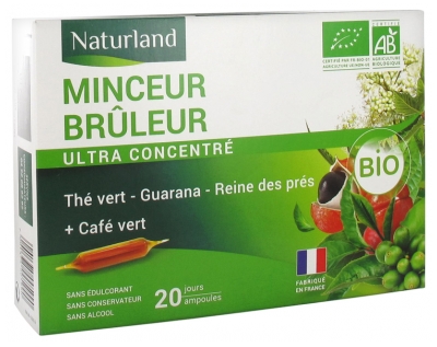 Naturland Minceur Brûleur Bio 20 Ampoules Buvables de 10 ml