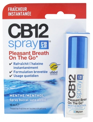 CB12 Spray Buccal Sans Alcool Menthe 15 ml CB12 Spray Buccal Sans Alcool Menthe 15 ml