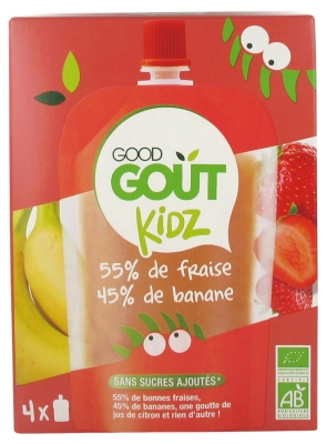 Good Goût Kidz 55% Strawberry 45% Banana Organic 4 Gourds Good Goût Kidz 55% Strawberry 45% Banana Organic 4 Gourds