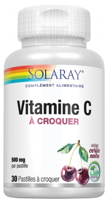Solaray Vitamin C 500mg 30 Tablets to Crunch