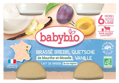 Babybio Brewed Sheep Milk Mirabelle Vanilla 6 Months and + Organic 2 Pots of 130g Babybio Brewed Sheep Milk Mirabelle Vanilla 6 Months and + Organic 2 Pots of 130g