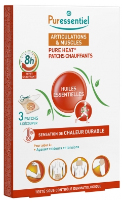 Puressentiel Joints Heating Patches with 14 Essential Oils 3 Patches