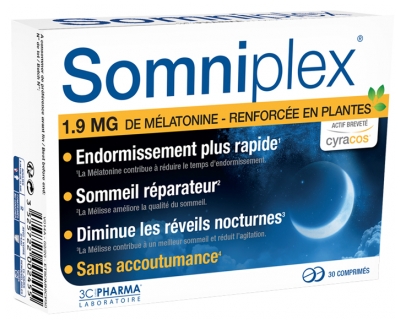 3C Pharma Somniplex 30 Comprimés 3C Pharma Somniplex 30 Comprimés